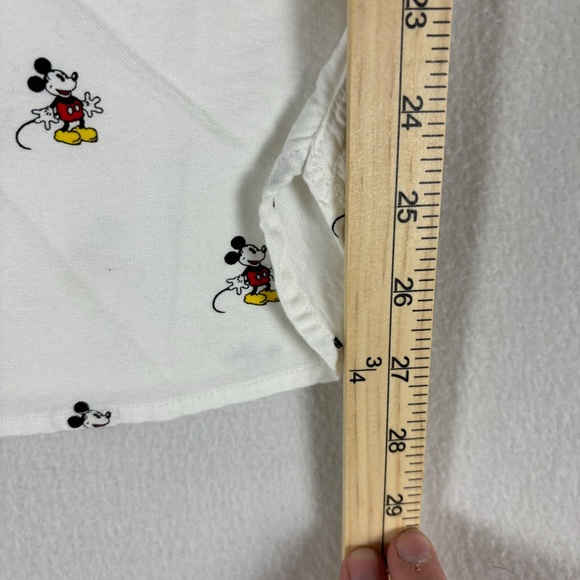 Disney Mickey Mouse White Button-Down Shirt Size L One Pocket - Picture 14 of 15